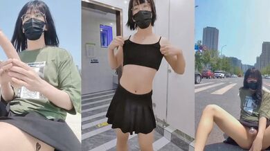 人前露出 · cd筱黎 · 能看出来在这么多人面前紫薇的我很紧张吧，白天太热了，还是树荫下凉快～